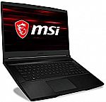 MSI GF63 Thin 9SCX-005 15. 6" FHD Gaming Laptop(i5-9300H GTX1650 8GB 256GB) $600