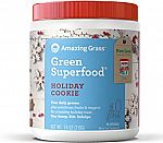 Amazing Grass Green Superfood: Super Greens Powder with Spirulina, Chlorella, Digestive Enzymes & Probiotics, Holiday Cookie, 30 Servings $12