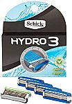 2-Pack Schick Hydro 3 Razor Blade Refills for Men (4 Count +1 Hydro 5 Refill) $5