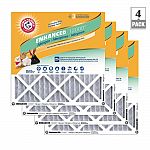 4-Pack Arm & Hammer Enhanced Allergen & Odor Control FPR 6 Air Filter $20