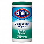 75-count Clorox Disinfecting Wipes $4.48