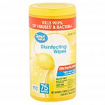 75-Ct Great Value Lemon Scent Disinfecting Wipes $3