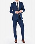 Express Men's Slim Blue Wool-Blend Stretch Suit $150 and more