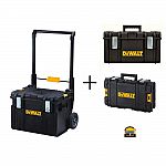 DEWALT ToughSystem 22 in. Tool Box Set (3-Piece) + Pocket Tape Measure $99