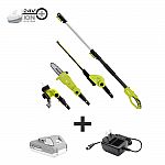 Sun Joe 24-Volt Cordless Electric Lawn Care System Hedge Trimmer, Pole Saw and Grass Trimmer Kit with 2.0 Ah Battery + Charger $109