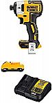 DEWALT 20V MAX XR Li-Ion Brushless 0.25" 3-Speed Impact Driver with 20V Battery Pack $139