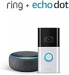 All-new Ring Video Doorbell 3 with Echo Dot $149.99