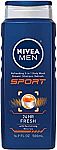 16.9 Oz NIVEA for Men Sport 3-in-1 Body Wash $2.50 and more