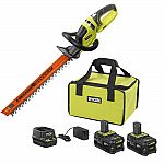 Ryobi 18-Volt ONE+ 22” Hedge Trimmer + 2 x 4.0 Ah Batteries w/Charger $99