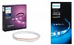 Philips - Hue Lightstrip Plus Dimmable LED Smart Light and Hue LightStrip Plus Extension - Multicolor $70