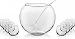 Libbey Selene Punch Bowl Set with 8 Punch Glasses, Punch Bowl and Ladle $14