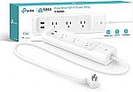 Kasa Smart Plug Power Strip Surge Protector (3 Outlets + 2USB) $28