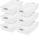 6-Pack IRIS 50 Quart Underbed Buckle Up Box $32