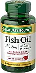 2 x 320 ct Nature's Bounty Omega-3 Fish Oil, 1200 mg, 320 Softgels $23.67