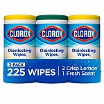 225- Count Clorox Disinfecting Wipes $9.94 (YMMV)