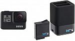 GoPro Hero7 Black Camera Bundle w/ 2 Extra Batteries & Dual Battery Charger $229