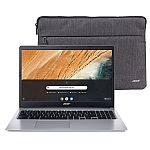 Acer 315 15.6" HD Chromebook Laptop (N4000 4GB 32GB) + Sleeve $149.99