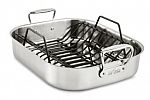 ALL-CLAD Large Stainless Steel Roasting Pan & Roaster Rack $135