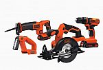 BLACK+DECKER 4-Tool 20V Power Tool Combo Kit $129