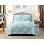 3-Piece Modrn Glam Velvet Quilt Set, King $21 and more