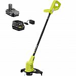 Ryobi cordless trimmer with 1.5 amp battery and charger $59