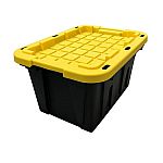 COMMANDER 12-Gallon (48-Quart) Black & Yellow Tote w/ Snap Lid $5