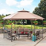 Sunjoy Brown Metal Hexagon Semi-Permanent Gazebo $150 (76% Off)
