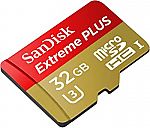 Sandisk 32GB Extreme Plus microSDHC UHS-I/U3 Memory Card with Adapter $6 + Free Shipping