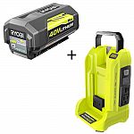 Ryobi 40V 300-Watt Powered Inverter with 6.0 Ah Battery Included $149
