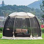Alvantor Screen House Room Camping 12x12 Beige Instant Canopy $179.99