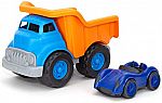 Green Toys Dump Truck Orange w/Blue Race Car $10.48