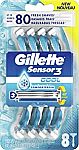 8-Ct Gillette Sensor3 Cool Men's Disposable Razors $5