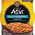 6-Pack Simply Asia Spicy Mongolian Noodle Bowl $7.50