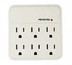 6-Outlet Surge Tap 1000-Joule Protection $5.38