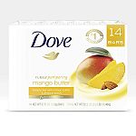 14-Count 3.75-Oz Dove Beauty Bar Soap (Mango Butter) $9.45
