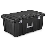 16-Gallon Sterilite Footlocker Black $16.49