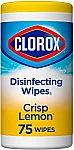 Clorox Disinfecting Wipes, Crisp Lemon, 75 Count $4.65