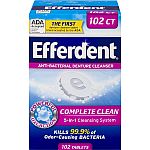 102-Count Efferdent Denture Cleanser Tablets (Complete Clean) (3 for $4.60)