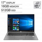 LG Gram 17" Laptop (i7-1065G7, 16GB, 512GB SSD, 2560 x 1600, 2.98lbs) $1250 (Start 8/5)