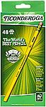 48-Ct TICONDEROGA #2 HB Soft Pencils $4.37
