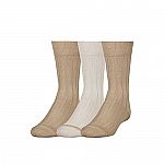Gold Toe Boys' Wide Rib Dress Crew Socks, 3-Pair $2.52
