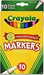 10-Pk Crayola Classic Kid's Fine Point Markers $1 Shipped and more