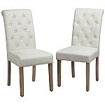 2-Pc Set SmileMart Tufted Dining Chairs $90