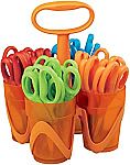 24-Pair Fiskars 5" Blunt-tip Kids Scissors with 4-Cup Carrying Caddy $24