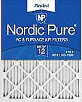 6-pack Nordic Pure 16x25x1 MERV 12 Pleated AC Furnace Air Filter $23 and more
