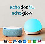 Echo Dot Kids Edition + Echo Glow $50