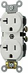 10-Count Leviton CR20-W 20-Amp, 125-Volt, Narrow Body Duplex Receptacle $1.71