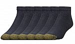 6-Pairs Gold Toe Men's Cotton Quarter Athletic Socks $12.80