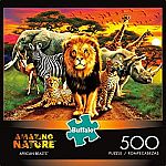 500-Piece Buffalo Games Amazing Nature African Beasts Jigsaw Puzzle $9 & More