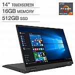 Lenovo Flex 5 14" FHD 2-in-1 Touchscreen Laptop (Ryzen 7 4700U, 16GB, 512GB) $749.99